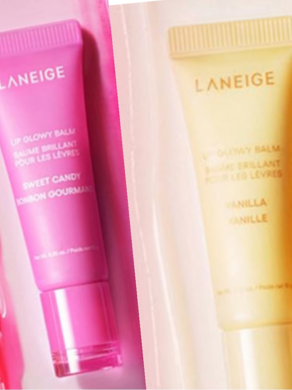 LANEIGE BUNDLE Lip Glowy Balm Duo Mini’s — Sweet Candy + Vanilla NEW